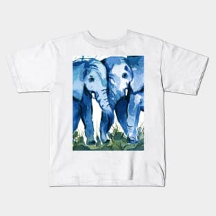 Elephants watercolor Kids T-Shirt